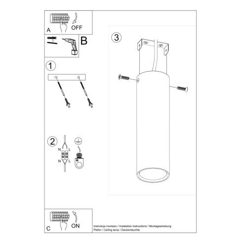 Sollux Lighting Plafon LAGOS 20 beżowy