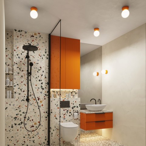 Sollux Lighting Plafon ZORI pomarańczowy IP44