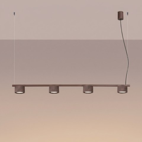 Sollux Lighting Żyrandol AURA 4 brązowa Gx53