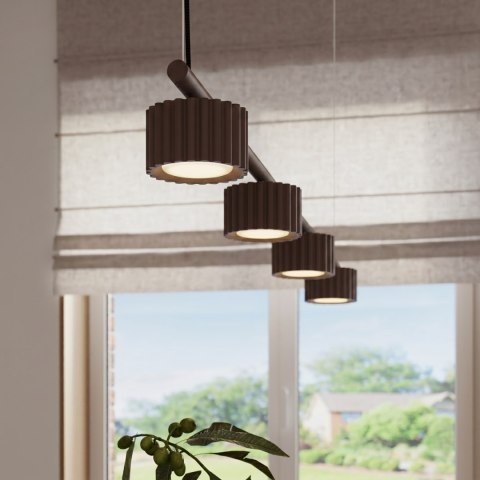 Sollux Lighting Żyrandol AURA 4 brązowa Gx53