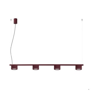 Sollux Lighting Żyrandol AURA 4 burgund Gx53