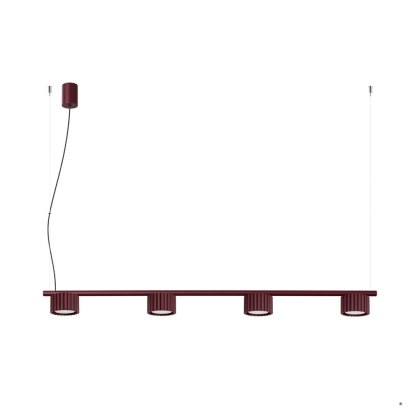 Sollux Lighting Żyrandol AURA 4 burgund Gx53