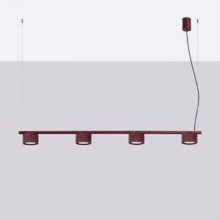 Sollux Lighting Żyrandol AURA 4 burgund Gx53