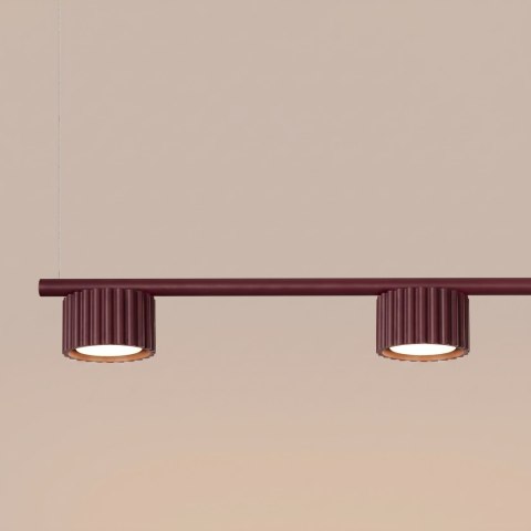 Sollux Lighting Żyrandol AURA 4 burgund Gx53