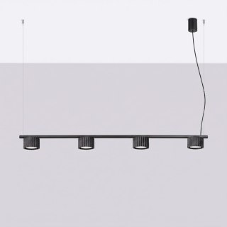 Sollux Lighting Żyrandol AURA 4 czarna Gx53