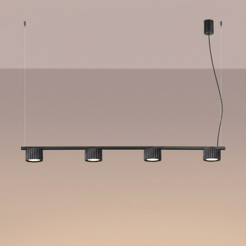 Sollux Lighting Żyrandol AURA 4 czarna Gx53