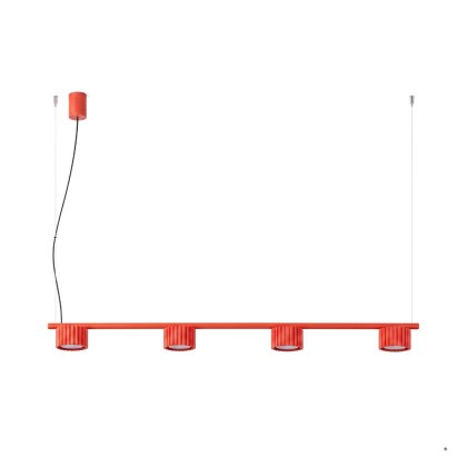 Sollux Lighting Żyrandol AURA 4 czerwona Gx53