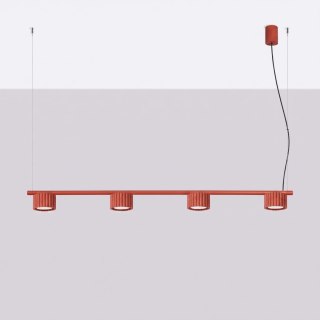 Sollux Lighting Żyrandol AURA 4 czerwona Gx53