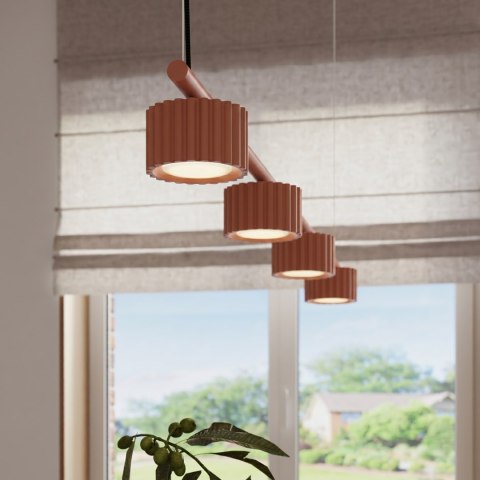 Sollux Lighting Żyrandol AURA 4 ochra czerwona Gx53
