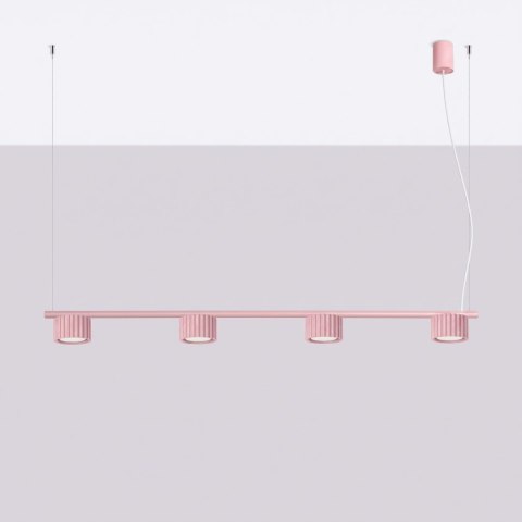 Sollux Lighting Żyrandol AURA 4 różowa Gx53