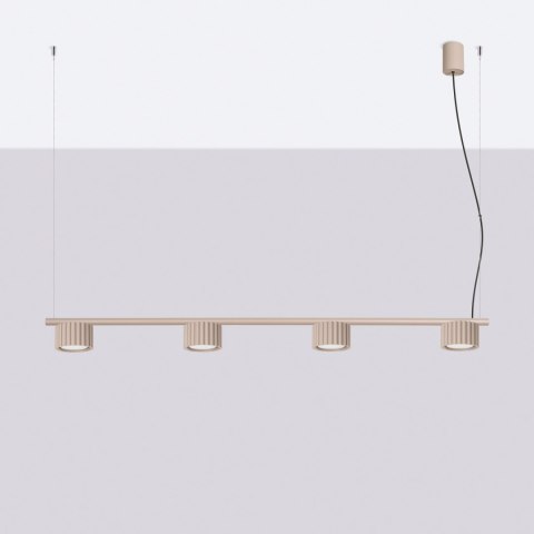 Sollux Lighting Żyrandol AURA 4 taupe Gx53