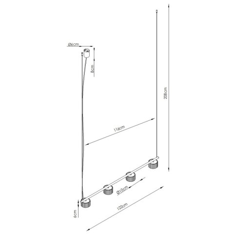 Sollux Lighting Żyrandol AURA 4 ultramaryna Gx53