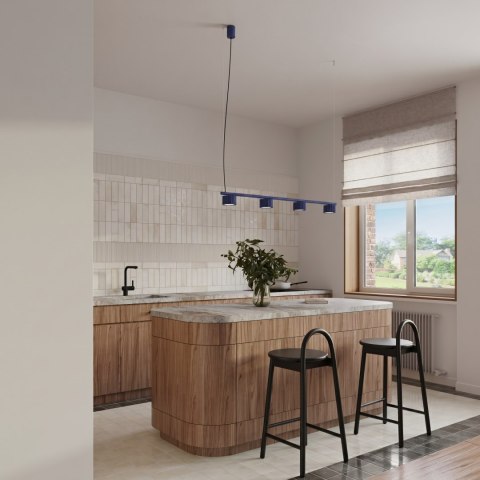 Sollux Lighting Żyrandol AURA 4 ultramaryna Gx53