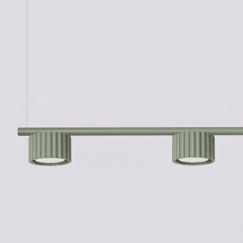 Sollux Lighting Żyrandol AURA 4 zielona oliwka Gx53