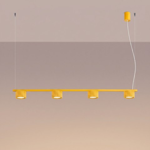 Sollux Lighting Żyrandol AURA 4 żółta Gx53