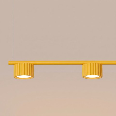 Sollux Lighting Żyrandol AURA 4 żółta Gx53