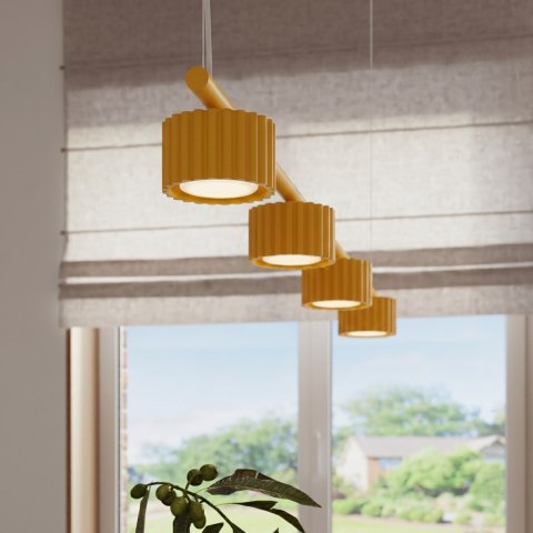 Sollux Lighting Żyrandol AURA 4 żółta Gx53