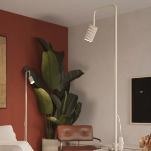 Sollux Lighting Lampa podłogowa KARBON 1 beżowa