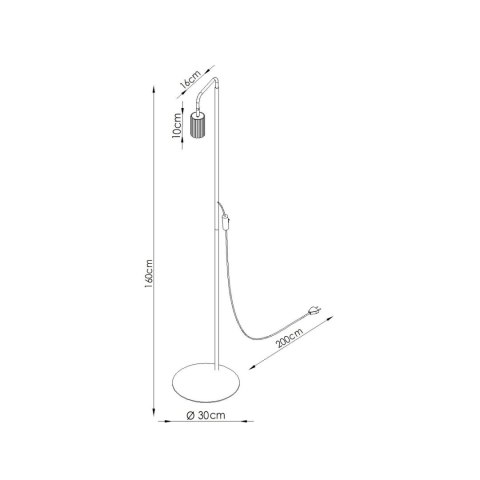 Sollux Lighting Lampa podłogowa KARBON 1 złota