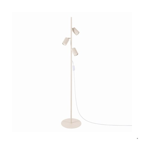 Sollux Lighting Lampa podłogowa KARBON 3 beżowa