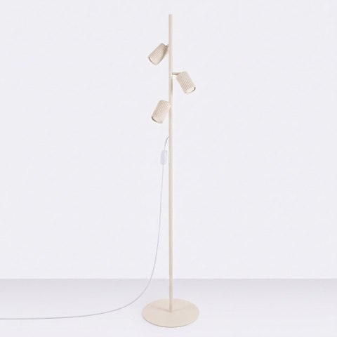 Sollux Lighting Lampa podłogowa KARBON 3 beżowa