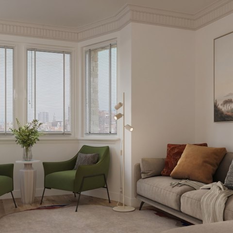 Sollux Lighting Lampa podłogowa KARBON 3 beżowa