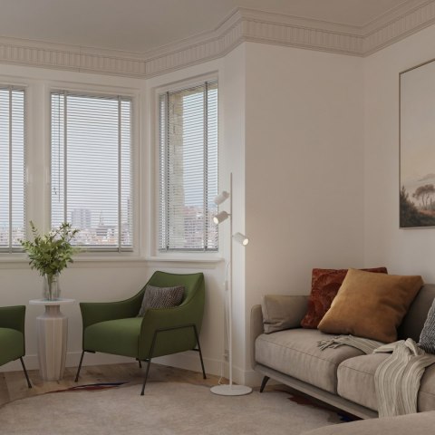 Sollux Lighting Lampa podłogowa KARBON 3 biała