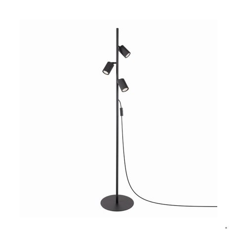 Sollux Lighting Lampa podłogowa KARBON 3 czarna