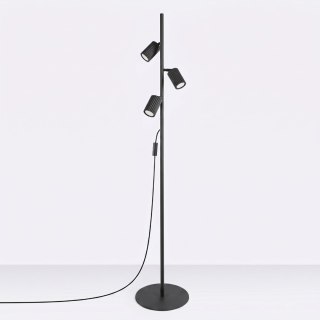 Sollux Lighting Lampa podłogowa KARBON 3 czarna