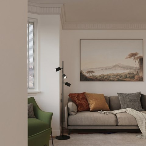 Sollux Lighting Lampa podłogowa KARBON 3 czarna
