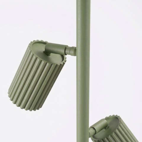 Sollux Lighting Lampa podłogowa KARBON 3 zielona oliwka