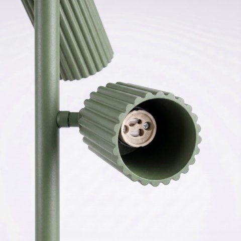 Sollux Lighting Lampa podłogowa KARBON 3 zielona oliwka