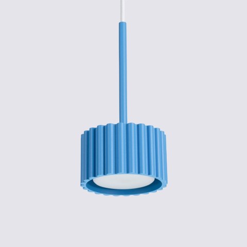 Sollux Lighting Lampa wisząca AURA 1 błękitna Gx53