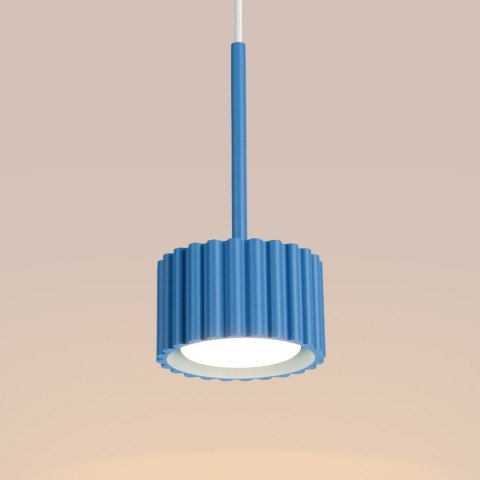 Sollux Lighting Lampa wisząca AURA 1 błękitna Gx53
