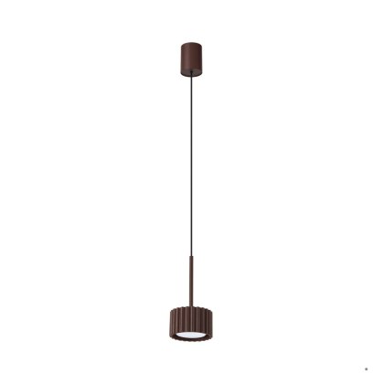 Sollux Lighting Lampa wisząca AURA 1 brązowa Gx53