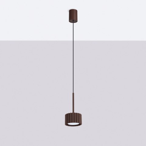 Sollux Lighting Lampa wisząca AURA 1 brązowa Gx53