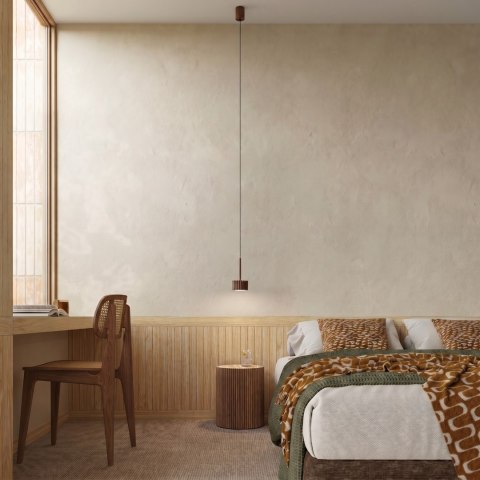 Sollux Lighting Lampa wisząca AURA 1 brązowa Gx53