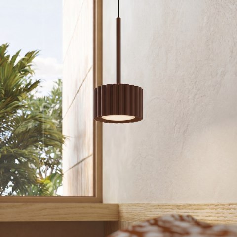Sollux Lighting Lampa wisząca AURA 1 brązowa Gx53