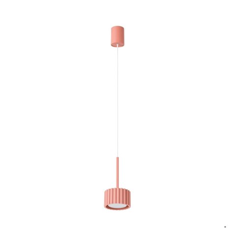 Sollux Lighting Lampa wisząca AURA 1 brzoskwiniowa Gx53