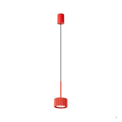 Sollux Lighting Lampa wisząca AURA 1 czerwona Gx53