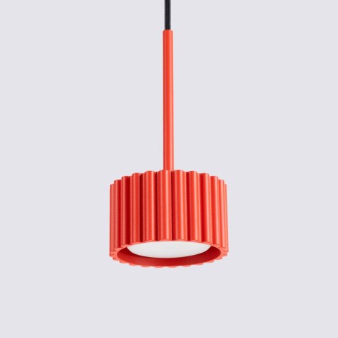 Sollux Lighting Lampa wisząca AURA 1 czerwona Gx53