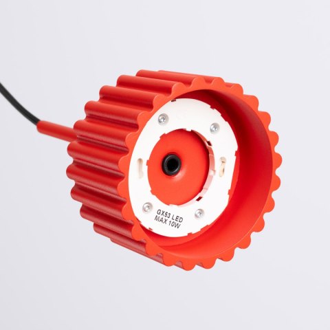 Sollux Lighting Lampa wisząca AURA 1 czerwona Gx53