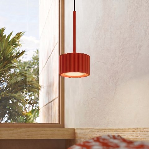 Sollux Lighting Lampa wisząca AURA 1 czerwona Gx53