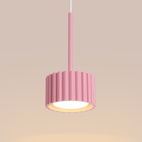 Sollux Lighting Lampa wisząca AURA 1 różowa Gx53
