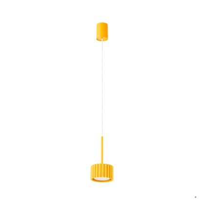 Sollux Lighting Lampa wisząca AURA 1 żółta Gx53