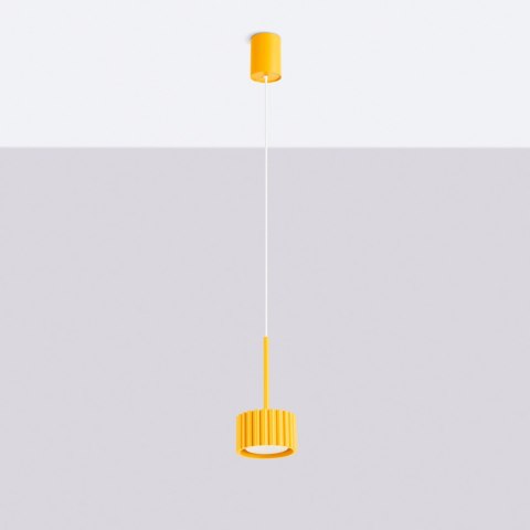 Sollux Lighting Lampa wisząca AURA 1 żółta Gx53