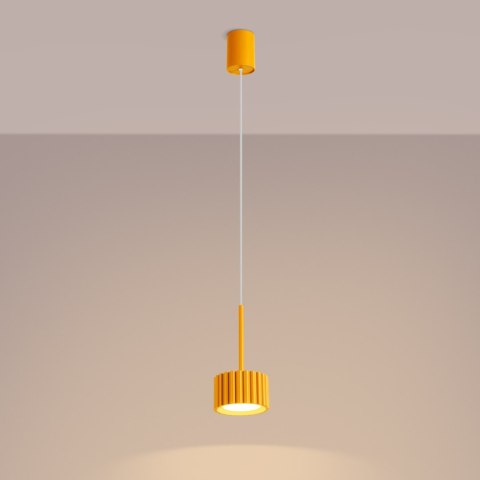Sollux Lighting Lampa wisząca AURA 1 żółta Gx53