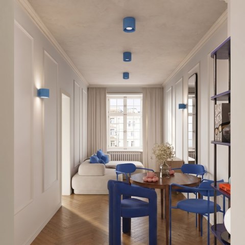 Sollux Lighting Plafon AURA 1 błękitny GU10
