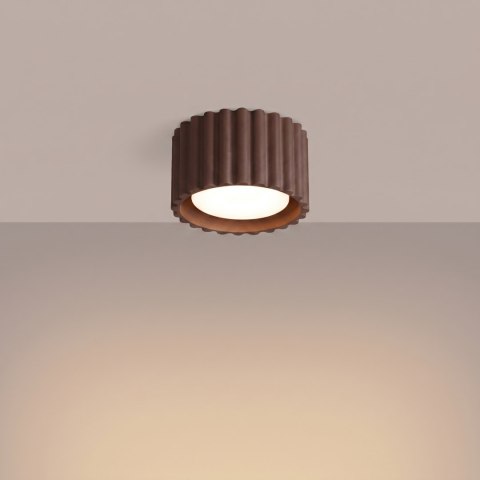 Sollux Lighting Plafon AURA 1 brązowy Gx53