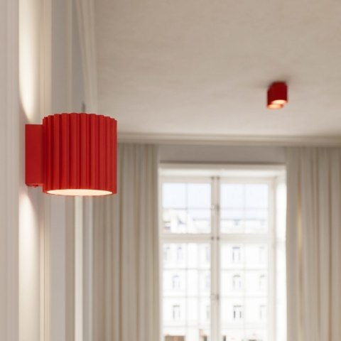 Sollux Lighting Plafon AURA 1 czerwony GU10